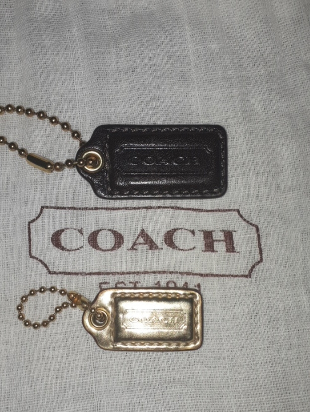 Coach Key/ Bag Tag Pair
